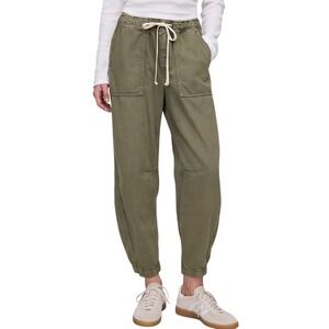 Gap Denim Pull On Barrel Pants Mesculen Green 733234-00 Womens Medium